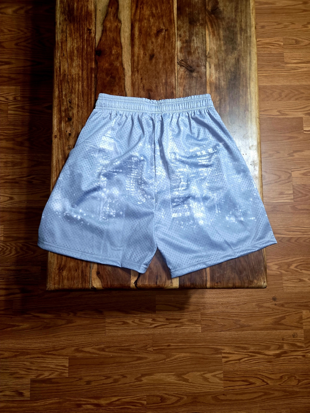 Corrupted Creative Men's Light Blue Athletic Mesh Shorts - Picture 8 of 8